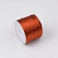 Bobina di cordoncino in seta coreana rosso rame 1,5mm per creazione di gioielli - Marrone