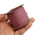 Dusty pink 1.5mm non-elastic cotton cord on paper spool for DIY jewelry weaving - Approx. 1.5MM / Dusty Pink