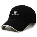 Casquette de baseball noire vintage avec broderie HB et texte Enjoy Your Life stylé - Taille Unique(Réglable) / Noir