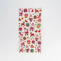Christmas gold foil stickers with Santa, reindeer and bells on transparent PVC - YLCP-03