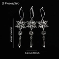 Lot de 3 ornements flocon de neige en acrylique avec prismes pour décor de sapin - Pendentif Flocon de Neige Style D / Lot de 3