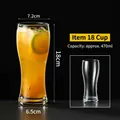 470ml tall curved glass for cocktails and juice, 18cm height with premium clear finish - Style 18 Juice Glass