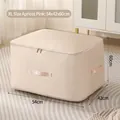 Extra large apricot pink satin storage bag with handles, 54x42x60cm for clothes and quilts - Extra Large (54*42*60cm) / Apricot Yellow