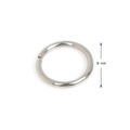 Single silver 9mm stainless steel open jump ring for DIY jewelry making and crafts - 1.0x9mm