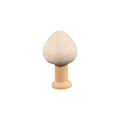 Single minimalist unfinished natural wood mushroom ornament for DIY crafts and decor - HE31 Small Tree No.2 4.2cm