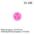 Molde de silicona rosa con forma de hoja y tres cavidades para fondant y manualidades - Molde Rosa (15-196) / Rosa