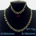 Set gioielli boho in rame placcato oro con perline turchesi e pendenti a goccia - Stile Goccia D'acqua Con Perline Verde Menta (KS201055-Z)