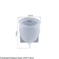 Translucent egg shaped resin silicone mold with support fins and dimension marking - Egg Shape-60mm