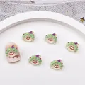 Ciondoli per unghie mostro verde con cappello viola e sorriso per Halloween - #2 Pagliaccio