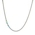Rainbow plated titanium steel twist rope chain with lobster clasp for men - Multi-color(KN202003-Z)