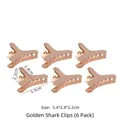 Set van 6 gouden haarklemmen van legering, 5,4x2,8x2,2 cm voor DIY-haaraccessoire ontwerpen - Gouden klauwclips (set van 6)