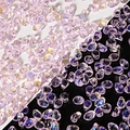 Irregular translucent lavender tulip petal glass beads for DIY jewelry making - Transparent Pink AB Color