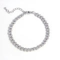 Minimalistisches Armband in Silber mit runden Hohlperlen und verstellbarem Verschluss - 5mm / Gold