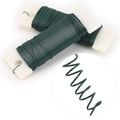 Dark green coated gardening wire wound on white plastic spools for plant support - 30M Binding Wire