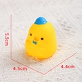 Cute yellow chick toy with blue bow and hat, high-quality soft vinyl animal figurine - Mini Yellow Chick