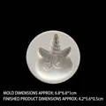 White silicone unicorn mold for DIY fondant cake decor and handmade soap crafts - Boys / Gray