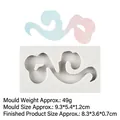 Silikonform für Fondant und Epoxidharz mit Wolkenmuster und Farbverlauf-Effekt - Stil 3-Grau