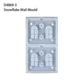 DIY silicone mold for snowflake wall decoration, 186x106x11mm resin craft tool - Snowflake Wall Mold