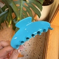 Y2K bright blue acetate hair claw clip with jelly finish for women daily hair styling - Peacock Green (Approx 10.5cm)