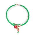 Détail du lot de bracelets de Noël avec pendentif sucre d'orge et perles de fêtes rouges - Pendentif Canne en Sucre (BR23Y0663-1)