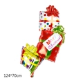Palloncino in alluminio a forma di pacco regalo 124x70cm per feste natalizie - Regalo di Natale