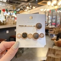 Elegant gold alloy hair clips set with pearls and grey cat-eye stones for women - 48# Grey Elegant 2Pcs Set / Gray