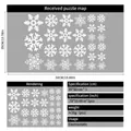 White snowflake window static clings set featuring various patterns for Christmas decor - White Snowflakes Select A (35*50cm)