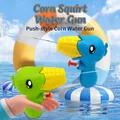 Cartoon corn shaped water gun toy set in blue and green for kids summer pool fun - Corn Water Gun