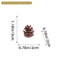 Dimensions détaillées montrant la hauteur de 3cm de la pomme de pin décorative factice - Pomme de pin 3CM