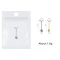 Mini Y-shaped cat eye nail magnet tool in gold and silver finish with size specs - Y-shaped Gold and Silver Two-tone