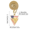 Dettaglio del ciondolo aquila bandiera americana con strass e misure della catena - Triangolo Aquila (414) / Oro
