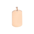 Blank rose gold stainless steel military dog tag pendant with smooth polished finish - 50*28*1.8mm / Rose Gold Rounded Rectangle