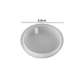 Translucent 6.8cm round silicone resin mold with a pre-drilled hole design for DIY crafts - Round / Semi-transparent White