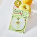 Green apple slice shaped sticky notes, realistic fruit slice pattern, 30 sheets per pad - Apple Slice