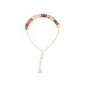 Bracciale tennis con cristalli arcobaleno finitura dorata e chiusura regolabile - Multicolore Verticale