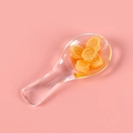Miniature alimentaire en ABS pour maison de poupée avec ormeau réaliste et sauce en cuillère - Transparent-Ormeau