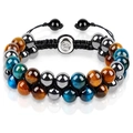 7A Blue Tiger Eye Triangle Arrangement with Buckle