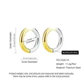 Orecchini a cerchio in acciaio al titanio bicolore oro e argento 24mm stile francese - 4.0*14mm / Due colori