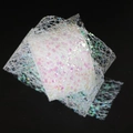 White iridescent glitter chiffon mesh ribbon with sparkling sequins for DIY gift wrapping - 5CM White Mesh Iridescent Sequins Length 9m