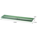 Green translucent kitchen storage tray with dimensions 404mm x 113mm x 19mm - Clear Green-Long Tray