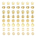 Golden plated CCB beads assortment with stars hearts and spheres for jewelry DIY crafting - 8 Types Spacer Bead Set (HK584)