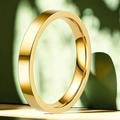 Minimalist 2mm gold-plated titanium steel ring with high-polished mirror finish - 28-d-2 Gold 4mm / Size 10