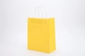 Bright yellow kraft paper shopping bag with sturdy white twisted rope handles - Medium Vertical 21*11*27cm / Bright Yellow