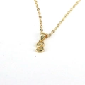 Minimalist gold necklace with a polished letter S pendant on a fine chain for women - Letter S
