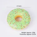 Green 17.5cm jumbo donut squishy toy with colorful sprinkles and 120g soft PU material - Large Green Donut - Sprinkles / Diameter 17.5cm