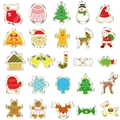 25-piece stainless steel Christmas cookie cutter set featuring diverse festive shapes - 25-Piece Set