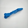 Pinza de cocodrilo azul profesional con diseño antideslizante para peinado de salón - Azul