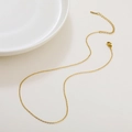 Elegant gold-plated stainless steel chain necklace with lobster clasp and extension - 035 Cross Chain