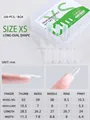 Size XS long oval press-on nails set including 100 translucent matte finish nail tips - Long Oval (Size XS)