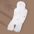 Universal baby stroller cooling pad with moon and star prints and head support - Sun Moon Star